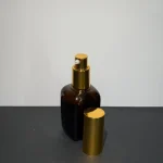 شیشه مربع ۵۰ میل با غلیظ پاش طلایی