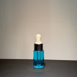 شیشه ۱۰ میل شفاف با قطره چکان سفید کروم - Image 2