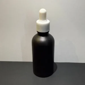 شیشه مشکی قطره چکان‌دار مناسب بسته‌بندی اسانس و سرم پوستی