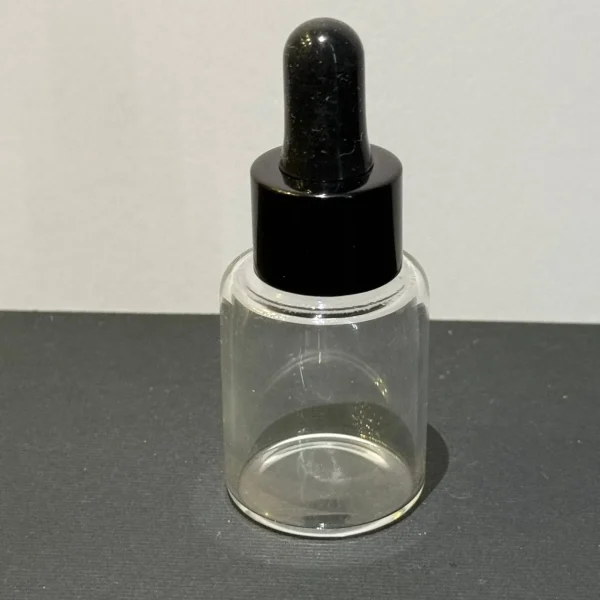 ويال ١٠ ميل شفاف با قطره چكان مشکی